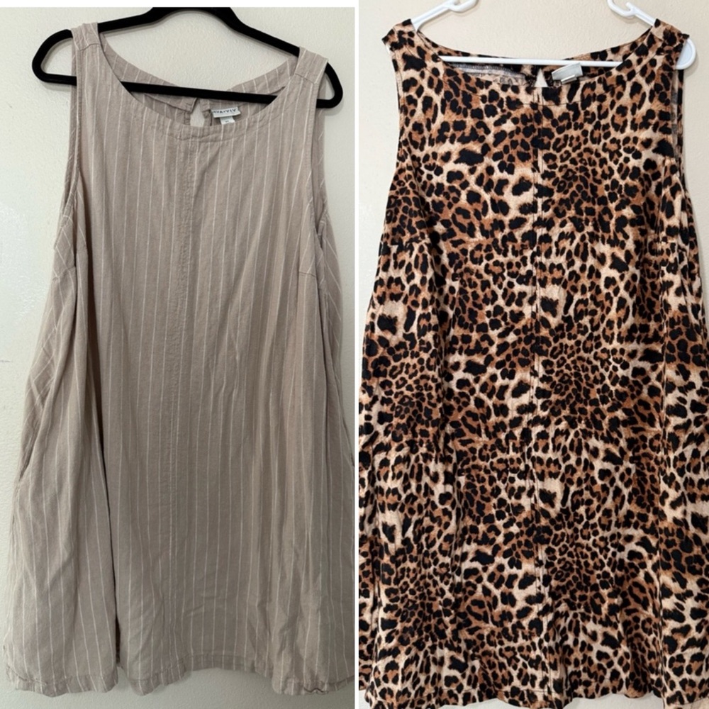 Womens Ava and Viv linen blend dresses